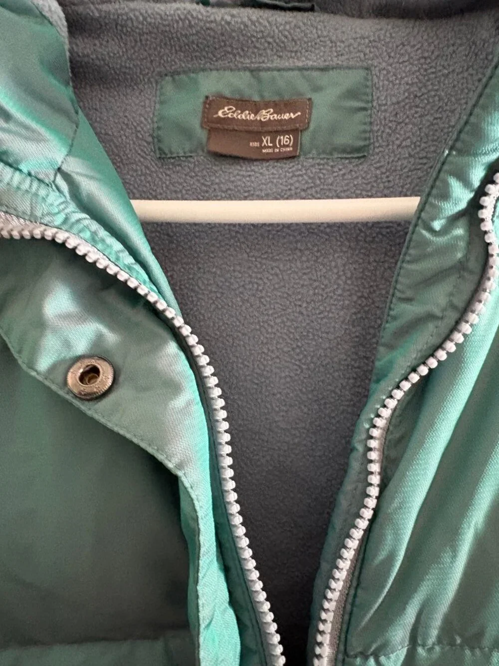 LIKE NEW, Eddie Bauer girls chameleon DOWN parka, size XL (16)